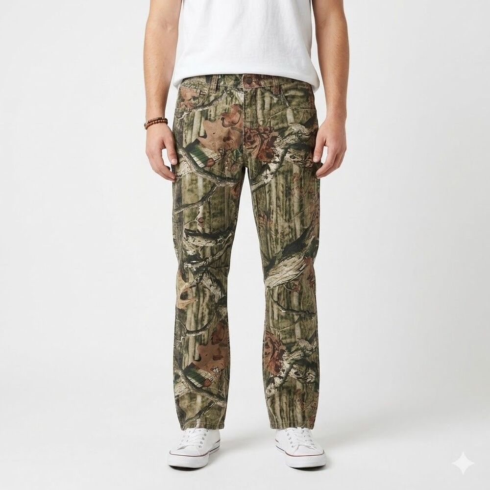 Mossy Oak Camo Jeans Men's 34x30 Straight Leg Camouflage